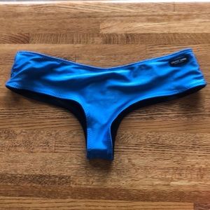 Savage Swim Ryan Bikini Bottoms Sz S - Reversible - Black & Blue